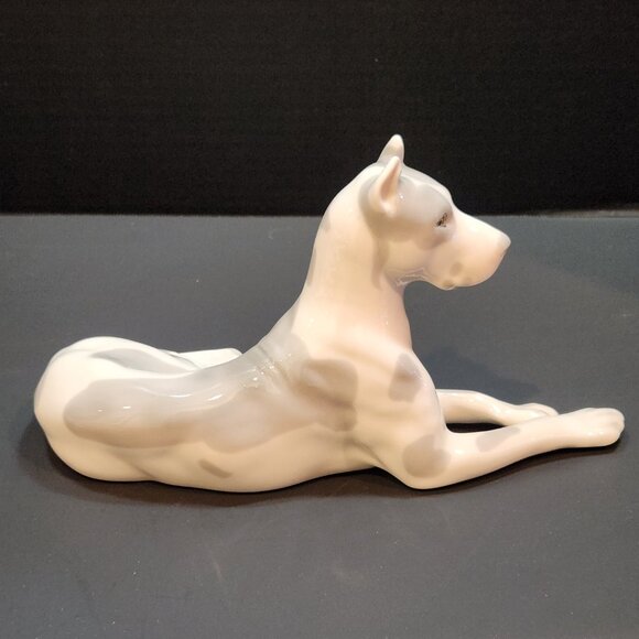 Gorgeous Lomonosov Porcelain Factory Great Dane Porcelain Figurine Made In USSR - Picture 4 of 7